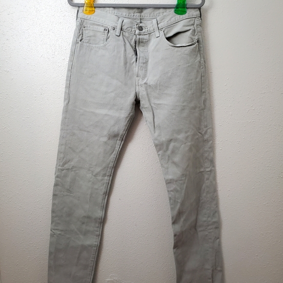 Levi's 501 W31 L34 Grey Mens Jeans Buttonfly - Picture 2 of 6